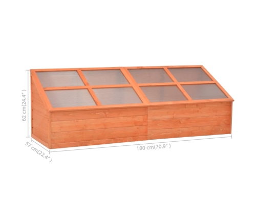 vidaXL siltumnīca, koka, 180x57x62 cm