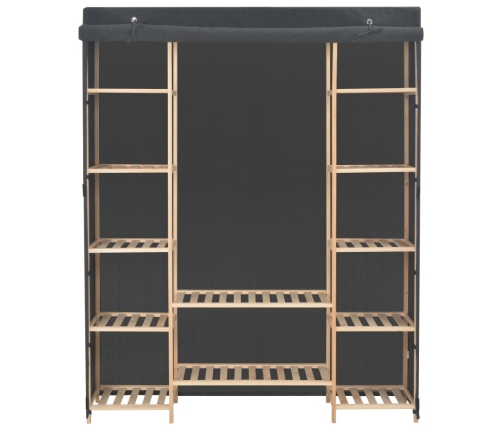 vidaXL skapis, 135x40x170 cm, pelēks audums