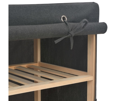 vidaXL skapis, 135x40x170 cm, pelēks audums