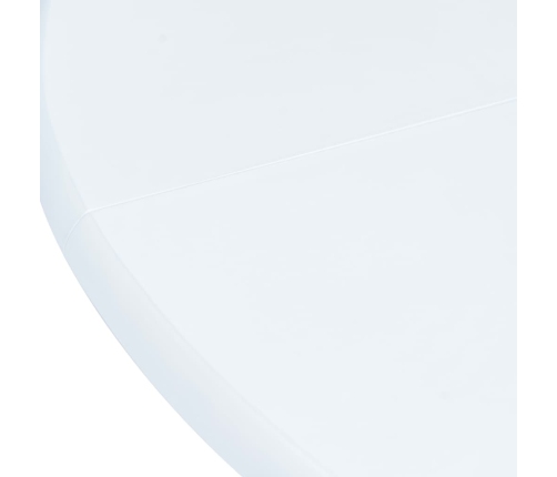 vidaXL virtuves galds, balts, 106 cm, masīvs gumijkoks