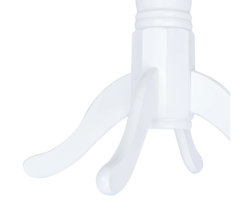 vidaXL virtuves galds, balts un brūns, 106 cm, masīvs gumijkoks