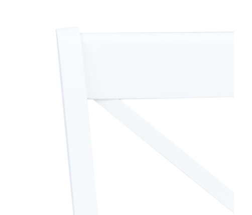 vidaXL virtuves krēsli, 2 gab., balts gumijas masīvkoks