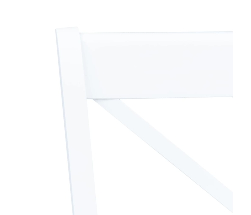 vidaXL virtuves krēsli, 4 gab., balti, masīvs gumijkoks