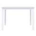 vidaXL virtuves galds, balts, 114x71x75 cm, gumijas masīvkoks