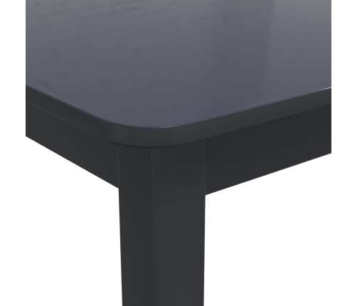 vidaXL virtuves galds, melns, 114x71x75 cm, gumijas masīvkoks