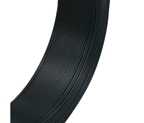 vidaXL žoga sasaistes stieple, 250 m, 2,3/3,8 mm, melni zaļš tērauds