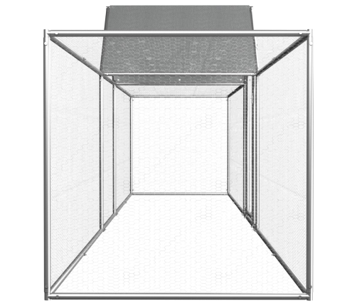 vidaXL vistu būris, 5x1x1,5 m, cinkots tērauds