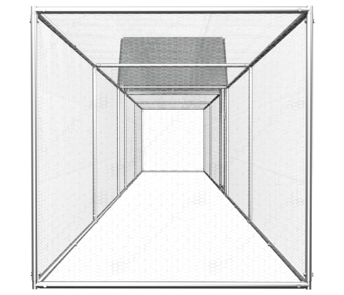 vidaXL vistu būris, 9x1x1,5 m, cinkots tērauds
