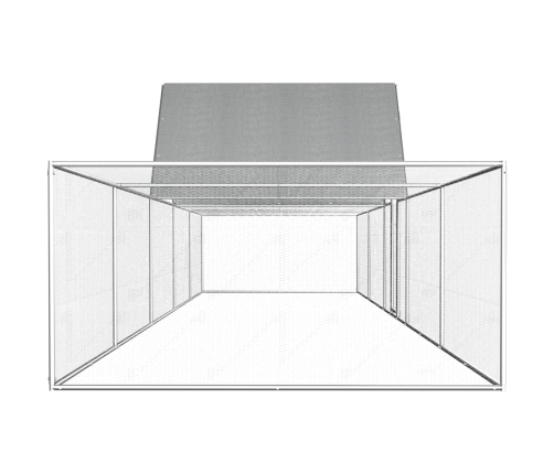 vidaXL vistu būris, 10x2x2 m, cinkots tērauds