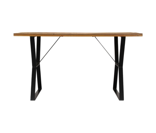 vidaXL virtuves galds, 140x80x76 cm, pārstrādāts masīvkoks