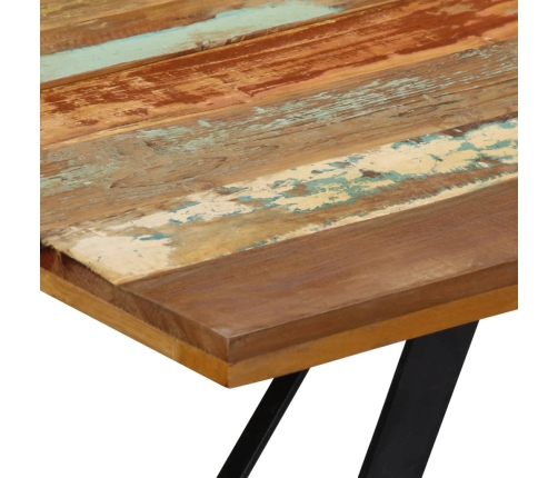 vidaXL virtuves galds, 140x80x76 cm, pārstrādāts masīvkoks