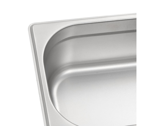vidaXL Gastronorm trauki, 8 gab., GN 1/4, 100 mm, nerūsējošs tērauds