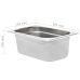 vidaXL Gastronorm trauki, 8 gab., GN 1/4, 100 mm, nerūsējošs tērauds