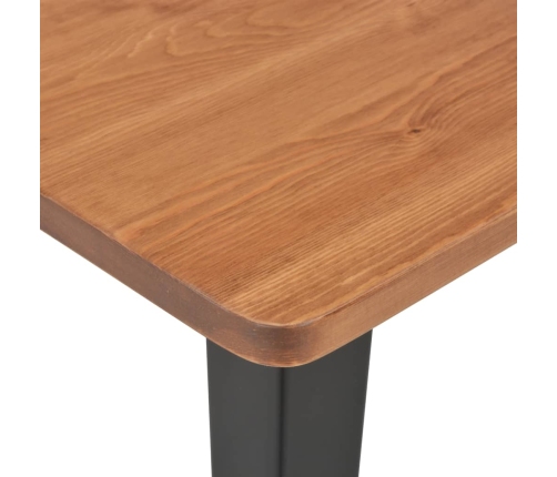 Bāra Galds, 60X60X108 Cm, Melns, Priedes Masīvkoks, Tērauds Vidaxl