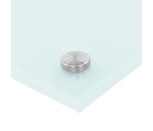 vidaXL virtuves sienas panelis, 70x40 cm, rūdīts stikls, balts