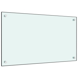Virtuves Sienas Panelis, 70X40 Cm, Rūdīts Stikls, Balts Vidaxl