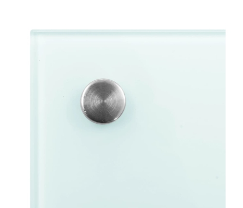 vidaXL virtuves sienas panelis, 70x50 cm, rūdīts stikls, balts