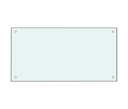 vidaXL virtuves sienas panelis, 80x40 cm, rūdīts stikls, balts