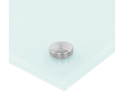 vidaXL virtuves sienas panelis, 80x40 cm, rūdīts stikls, balts