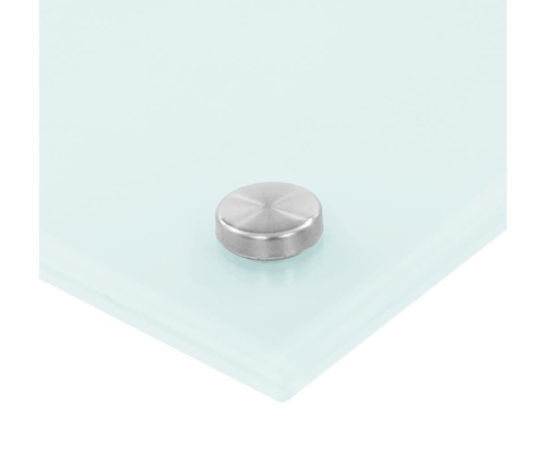 vidaXL virtuves sienas panelis, 90x40 cm, rūdīts stikls, balts