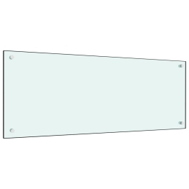 Virtuves Sienas Panelis, 100X40 Cm, Rūdīts Stikls, Balts Vidaxl
