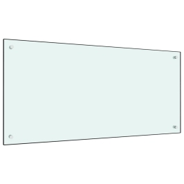 Virtuves Sienas Panelis, 100X50 Cm, Rūdīts Stikls, Balts Vidaxl