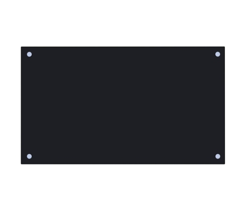 vidaXL virtuves sienas panelis, 70x40 cm, rūdīts stikls, melns