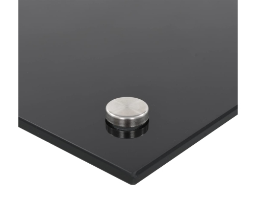 vidaXL virtuves sienas panelis, 70x50 cm, rūdīts stikls, melns