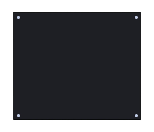 vidaXL virtuves sienas panelis, 70x60 cm, rūdīts stikls, melns