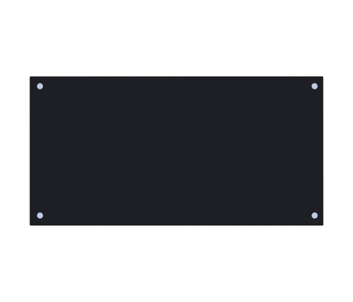 vidaXL virtuves sienas panelis, 80x40 cm, rūdīts stikls, melns