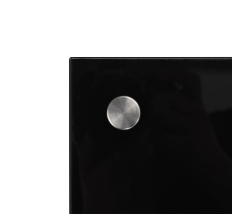 vidaXL virtuves sienas panelis, 80x40 cm, rūdīts stikls, melns