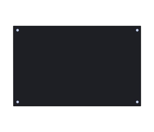 vidaXL virtuves sienas panelis, 80x50 cm, rūdīts stikls, melns