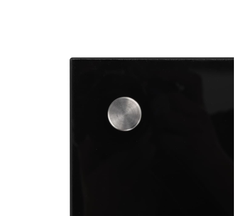 vidaXL virtuves sienas panelis, 80x50 cm, rūdīts stikls, melns