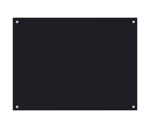 vidaXL virtuves sienas panelis, 80x60 cm, rūdīts stikls, melns