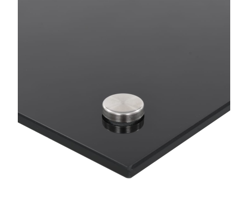 vidaXL virtuves sienas panelis, 80x60 cm, rūdīts stikls, melns