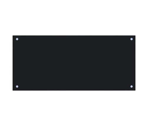 vidaXL virtuves sienas panelis, 90x40 cm, rūdīts stikls, melns