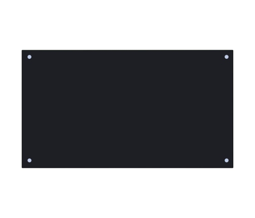 vidaXL virtuves sienas panelis, 90x50 cm, rūdīts stikls, melns