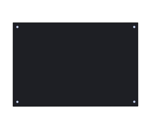 vidaXL virtuves sienas panelis, 90x60 cm, rūdīts stikls, melns