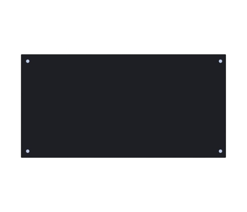 Virtuves Sienas Panelis, 100X50 Cm, Rūdīts Stikls, Melns Vidaxl