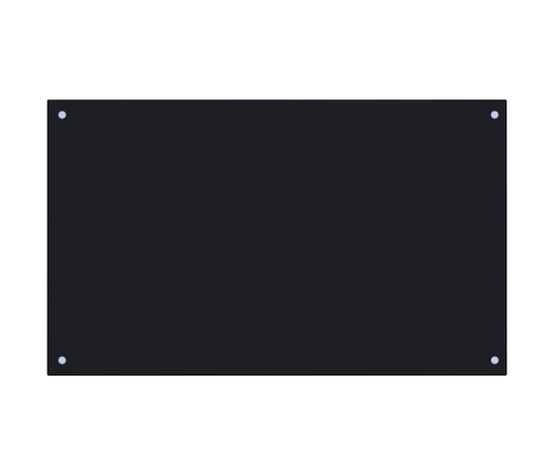 vidaXL virtuves sienas panelis, 100x60 cm, rūdīts stikls, melns