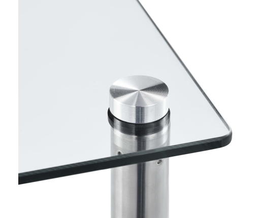 vidaXL 6-līmeņu plaukts, caurspīdīgs, 40x40x160 cm, rūdīts stikls