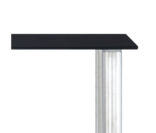 vidaXL virtuves plaukts, 45x16x26 cm, melns rūdīts stikls