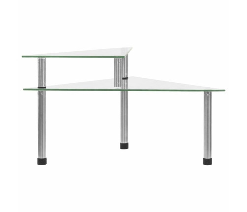 vidaXL virtuves plaukts, 49,5x35x19 cm, caurspīdīgs rūdīts stikls