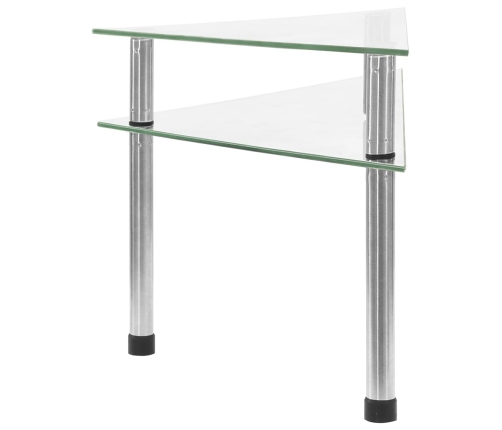 vidaXL virtuves plaukts, 49,5x35x19 cm, caurspīdīgs rūdīts stikls