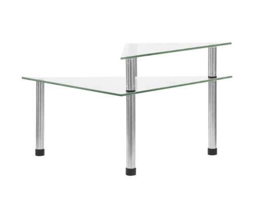 vidaXL virtuves plaukts, 49,5x35x19 cm, caurspīdīgs rūdīts stikls