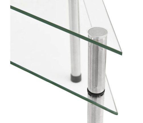 vidaXL virtuves plaukts, 49,5x35x19 cm, caurspīdīgs rūdīts stikls