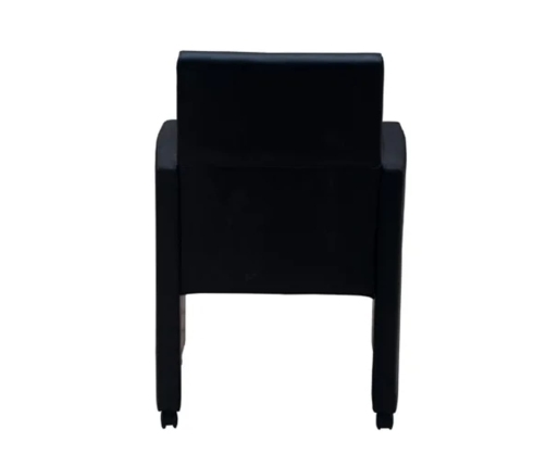 vidaXL virtuves krēsli, 2 gab., melna mākslīgā āda