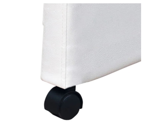 vidaXL virtuves krēsli, 2 gab., balta mākslīgā āda