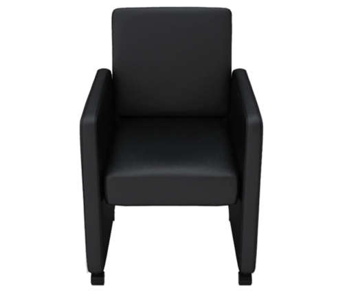 vidaXL virtuves krēsli, 4 gab., melna mākslīgā āda