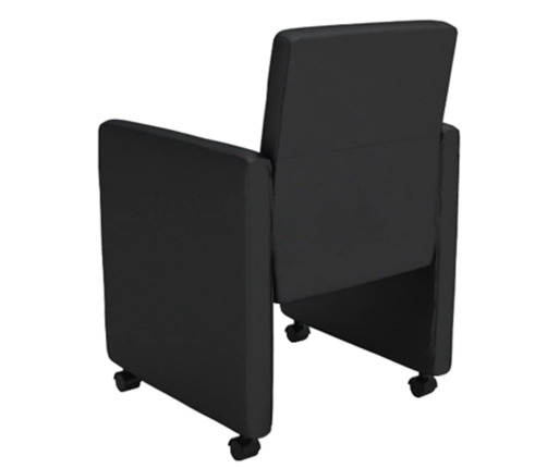 vidaXL virtuves krēsli, 4 gab., melna mākslīgā āda